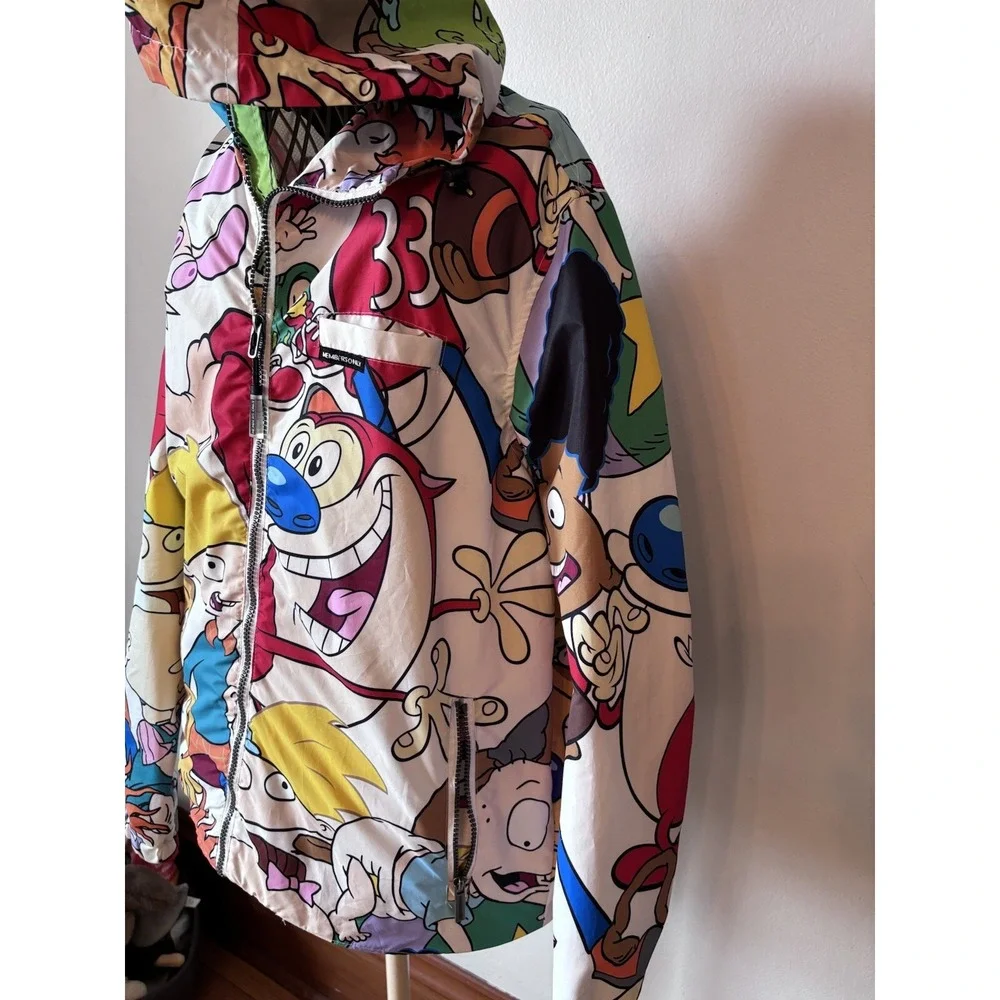 90s Members‎ Only x Nickelodeon Rugrats Multi Color Windbreaker Jacket Men Small